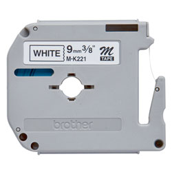 Brother MK221BZ Black on White Label Tape 9mm (8m)