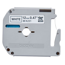 Brother MK231BZ Black on White Label Tape 12mm (8m)