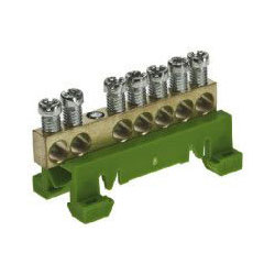 ABB 035610102 7 way DIN rail mounting ground bar