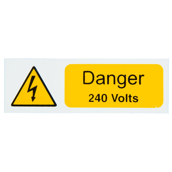 Industrial Signs IS1910SA Danger 230V 75x75 Pack of 10 S/a Vinyl 