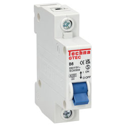 Techna GTEC1B06 Gtec 6ka Mcb Single Pole Type B 6a