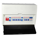 Techna Dtec17EDLoaded Dual RCD 17th Edition Consumer Unit Pre Loaded with MCBs