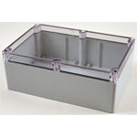 Hammond 1554VA2GYCL Watertight PC Enclosure Clear Lid 240 x 160 x 90mm Grey