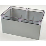 Hammond 1554VB2GYCL Watertight PC Enclosure Clear Lid 240 x 160 x 120mm Grey