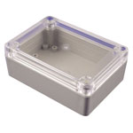 Hammond RP1085C Watertight ABS Enclosure 105 x 75 x 40 Clear Lid Grey