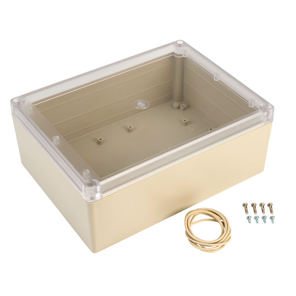 Image of Hammond RP1465C Watertight ABS Enclosure 220 x 165 x 85 Clear Lid Grey