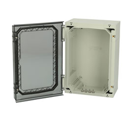 Fibox 4811000 NEO PC 32x22x15cm T Hinged polycarbonate enclosure, clear cover