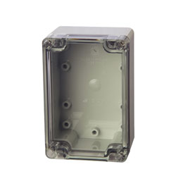 Fibox 7022621 PCT 08x16x6.5cm Enclosure, PC Clear transparent cover