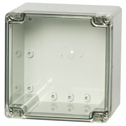 Fibox 7022661 PCT 12x12x07cm Enclosure, PC Clear transparent cover