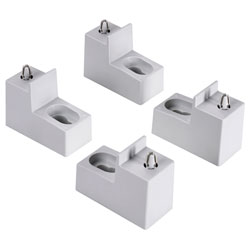 Fibox 8120835 WMKQ50M Plastic Wall mounting lugs set for 5070-8060