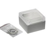 Hammond RP1065C Watertight ABS Enclosure 85 x 80 x 55 Clear Lid Grey