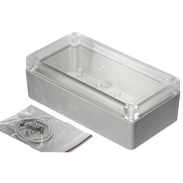 Image of Hammond RP1175C Watertight ABS Enclosure 165 x 85 x 55 Clear Lid Grey