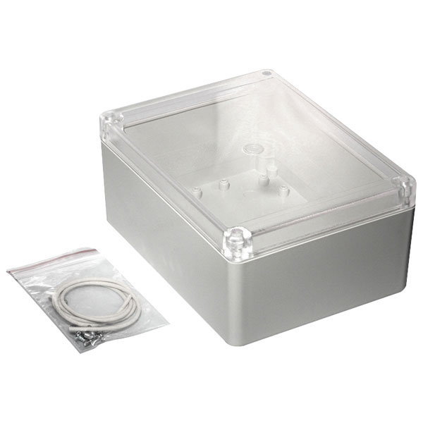 Image of Hammond RP1245C Watertight ABS Enclosure 165 x 125 x 75 Clear Lid Grey