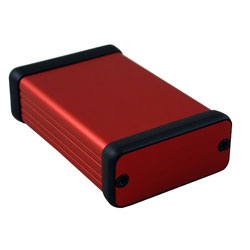 Hammond 1455C801RD Extruded Aluminium Enclosure 80 x 54 x 23mm Red