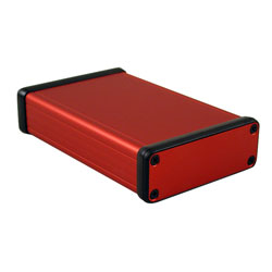 Hammond 1455J1201RD Extruded Aluminium Enclosure 120 x 78 x 27mm Red