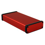 Hammond 1455J1601RD Extruded Aluminium Enclosure 160 x 78 x 27mm Red