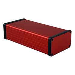 Hammond 1455K1601RD Extruded Aluminium Enclosure 160 x 78 x 43mm Red