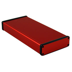 Hammond 1455L2201RD Extruded Aluminium Enclosure 220 x 103 x 30.5mm Red