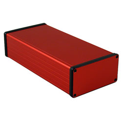 Hammond 1455N2201RD Extruded Aluminium Enclosure 220 x 103 x 53mm Red