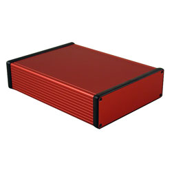 Hammond 1455T2201RD Extruded Aluminium Enclosure 220 x 165 x 51.5mm Red