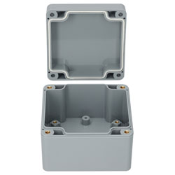 R-TECH 301727 ABS Enclosure IP65 Dark Grey 82x80x55mm | Rapid