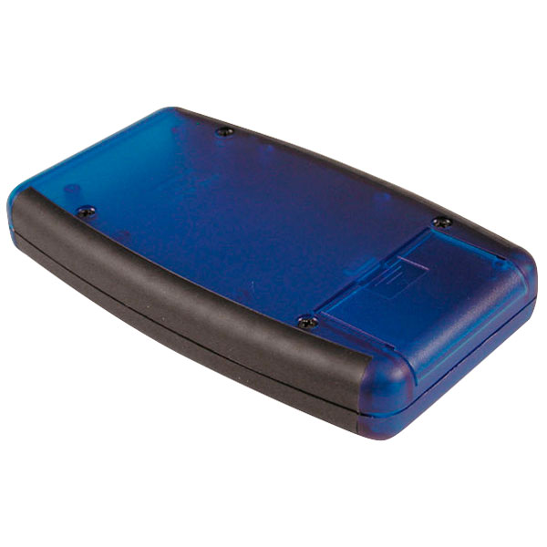  1553DTBUBKBAT Translucent Blue Soft Side Encl battery 147 x 89 x 24mm