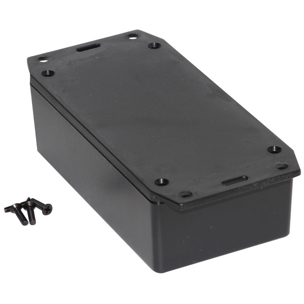 Image of Hammond 1591XXCFLBK FRABS Enclosure Flanged Lid 121 x 66 x 40mm Black