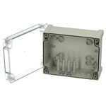 Fibox TPC201610T Grey Polycarbonate Enclosure Clear Lid 201x163x98mm