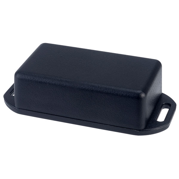 Image of Hammond 1551HFLBK ABS Miniature Flanged Enclosure Black 60 x 35 x 20mm