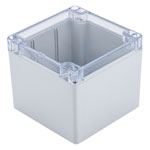 Hammond 1554LA2GYCL Watertight PC Enclosure Grey, Clear Lid 105 x 105 x 90mm