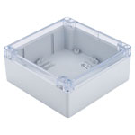 Hammond 1554Q2GYCL Watertight PC Enclosure Grey, Clear Lid 140 x 140 x 60mm