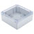 Hammond 1554Q2GYCL Watertight PC Enclosure Grey, Clear Lid 140 x 140 x 60mm