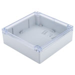 Hammond 1554W2GYCL Watertight PC Enclosure Grey, Clear Lid 180 x 180 x 60mm