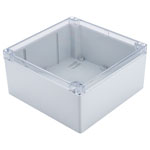 Hammond 1554WA2GYCL Watertight PC Enclosure Grey, Clear Lid 180 x 180 x 90mm