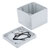 Hammond 1555LA2GY Watertight PC Enclosure Grey, Styled Lid 105 x 105 x 90mm