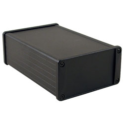 Hammond 1457N1601BK IP65 Extruded Aluminium Black with Standard Panel 160x104x55