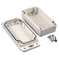 Hammond 1555CF22GY IP67 Watertight Enclosure with Flanged Lid (120 x 66 x 42mm)