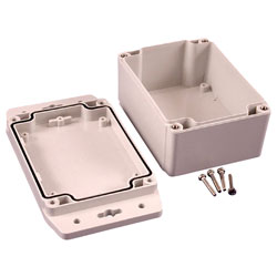 Hammond 1555FF42GY IP67 Watertight Enclosure with Flanged Lid (120 x 91 x 62mm)