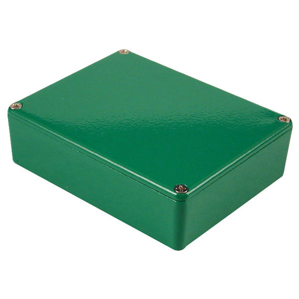  1590BBGR Aluminium 'Stomp Box' Enclosure Green (119 x 94 x 34mm)