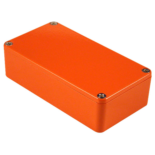  1590BOR Aluminium 'Stomp Box' Enclosure Orange (112 x 60 x 31mm)