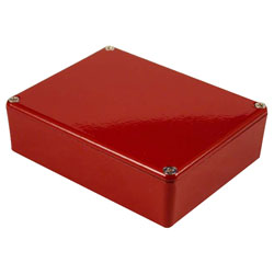 Hammond 1590XXRD Aluminium 'Stomp Box' Enclosure Red (145 x 121 x 39mm)