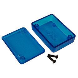 Hammond 1551FTBU Miniature Plastic Enclosure 50 x 35 x 15 Transparent Blue