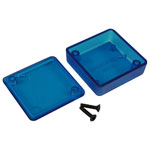 Hammond 1551QTBU Miniature Plastic Enclosure 40 x 40 x 15 Transparent Blue