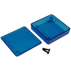 Hammond 1551STBU Miniature Plastic Enclosure 50 x 50 x 15 Transparent Blue