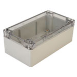 Hammond 1554J2GYCL Watertight PC Enclosure Clear Lid 160 x 90 x 60mm Grey