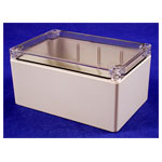 Hammond 1554T2GYCL Watertight PC Enclosure Clear Lid 180 x 120 x 90mm Grey