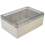 Hammond 1554V2GYCL Watertight PC Enclosure Clear Lid 240 x 160 x 90mm Grey