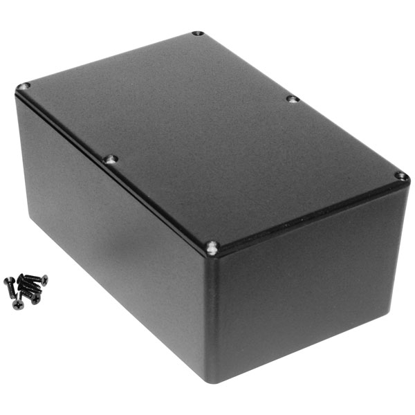 Hammond 1590EBK Diecast Enclosure Black (187.5 x 119.5 x 82mm) | Rapid ...