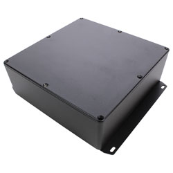 Hammond 1590FFBK Diecast Enclosure Flanged Base Black (187.5 x 187.5 x 67mm)