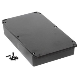 Hammond 1590DDFLBK Diecast Enclosure Flanged Lid Black (187.5 x 119.5 x 37mm)